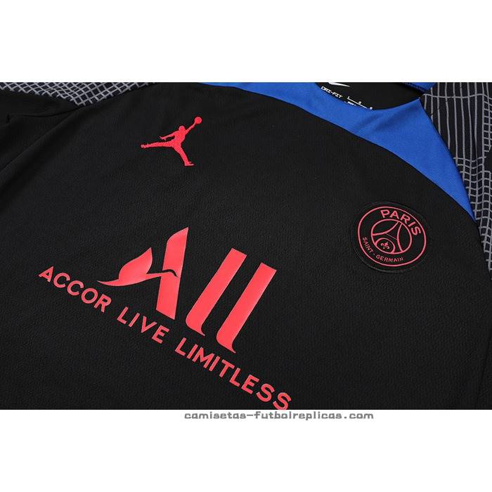 Chandal del Paris Saint-Germain Manga Corta 2022-2023 Negro y Azul - Pantalon Corto